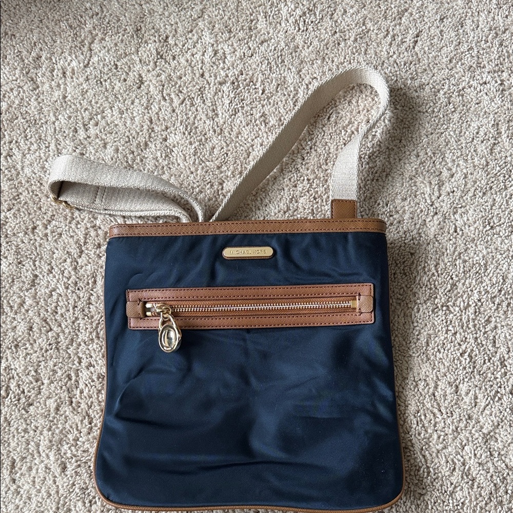 Michael Kors Navy and Brown crossbody Bag